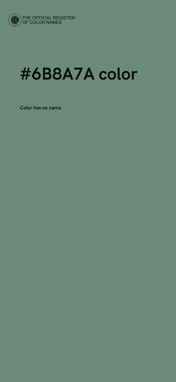 #6B8A7A color image