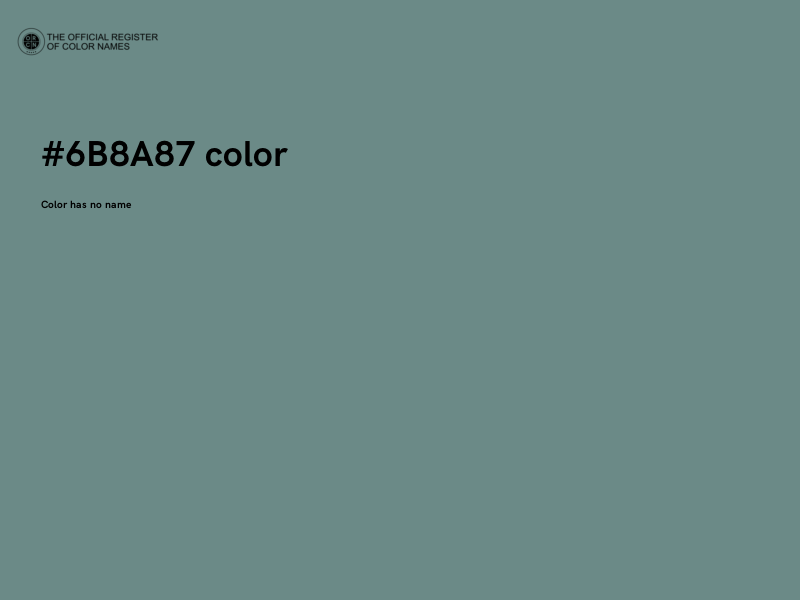 #6B8A87 color image