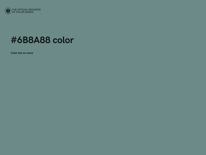 #6B8A88 color image