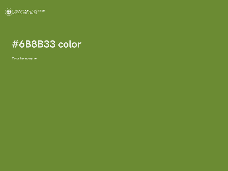 #6B8B33 color image