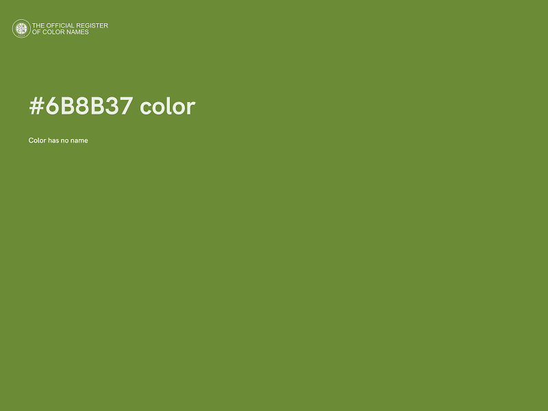 #6B8B37 color image