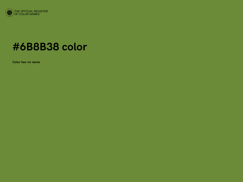 #6B8B38 color image