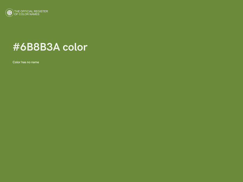 #6B8B3A color image