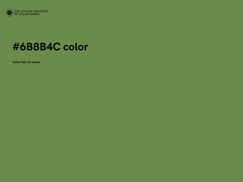 #6B8B4C color image