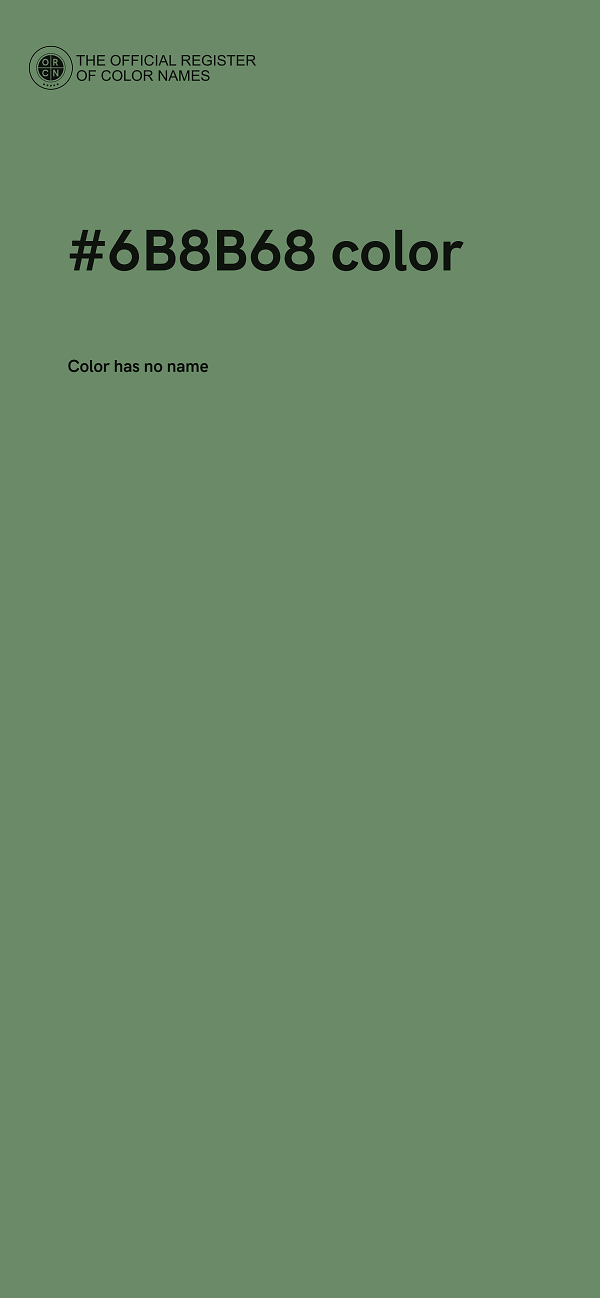 #6B8B68 color image