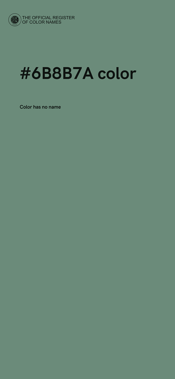 #6B8B7A color image
