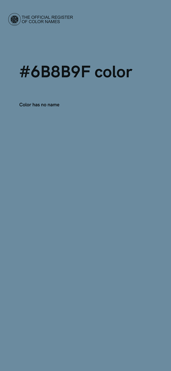 #6B8B9F color image