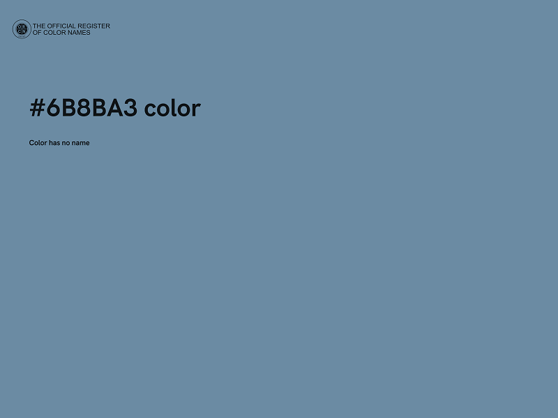 #6B8BA3 color image