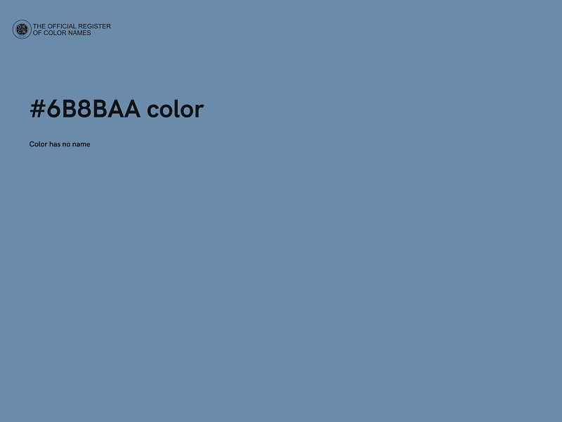 #6B8BAA color image