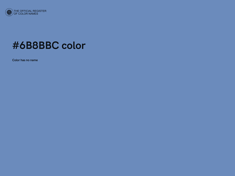 #6B8BBC color image