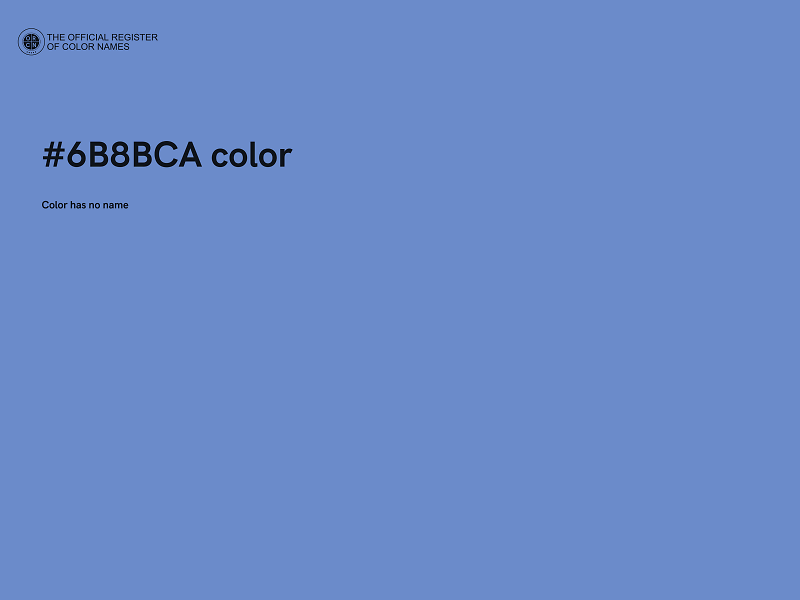 #6B8BCA color image
