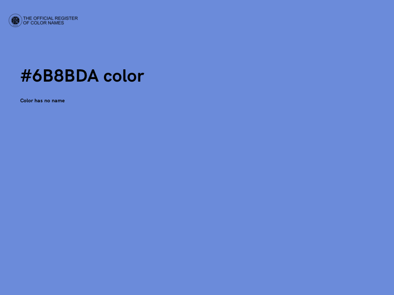 #6B8BDA color image