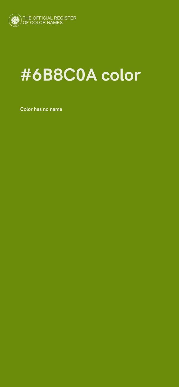 #6B8C0A color image