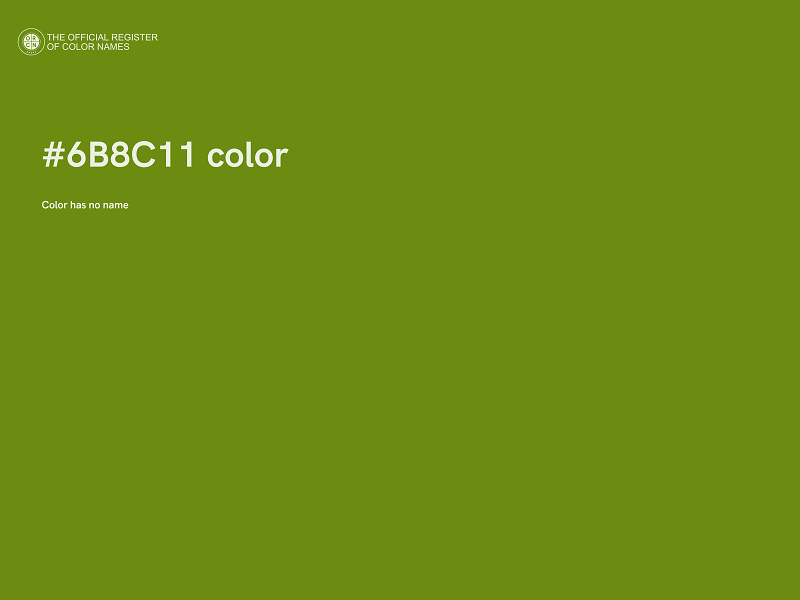 #6B8C11 color image
