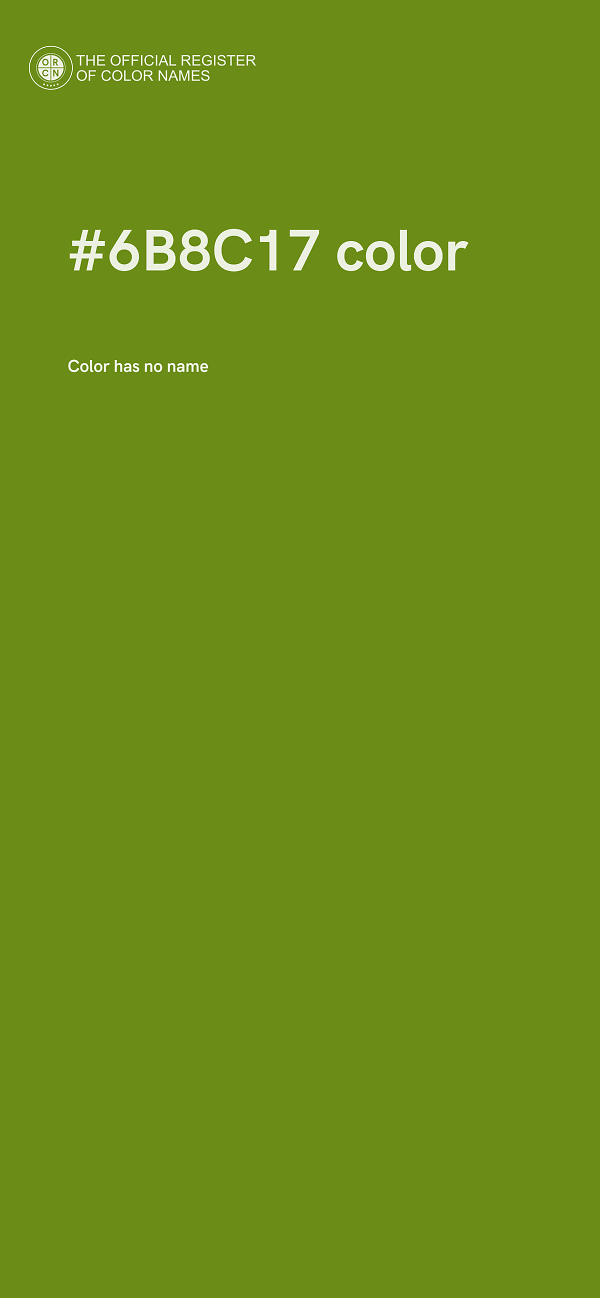 #6B8C17 color image