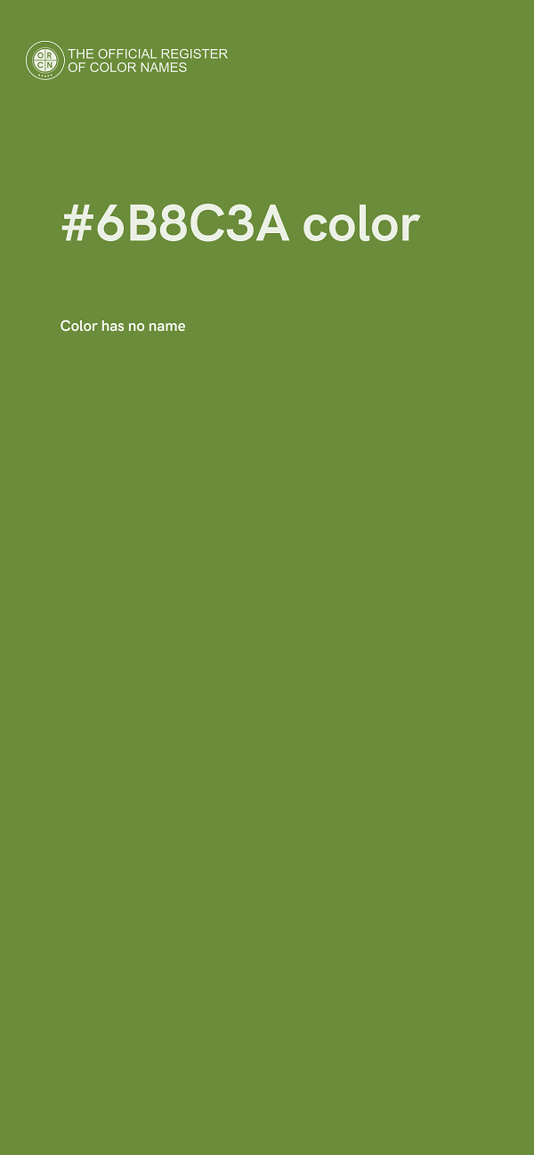 #6B8C3A color image