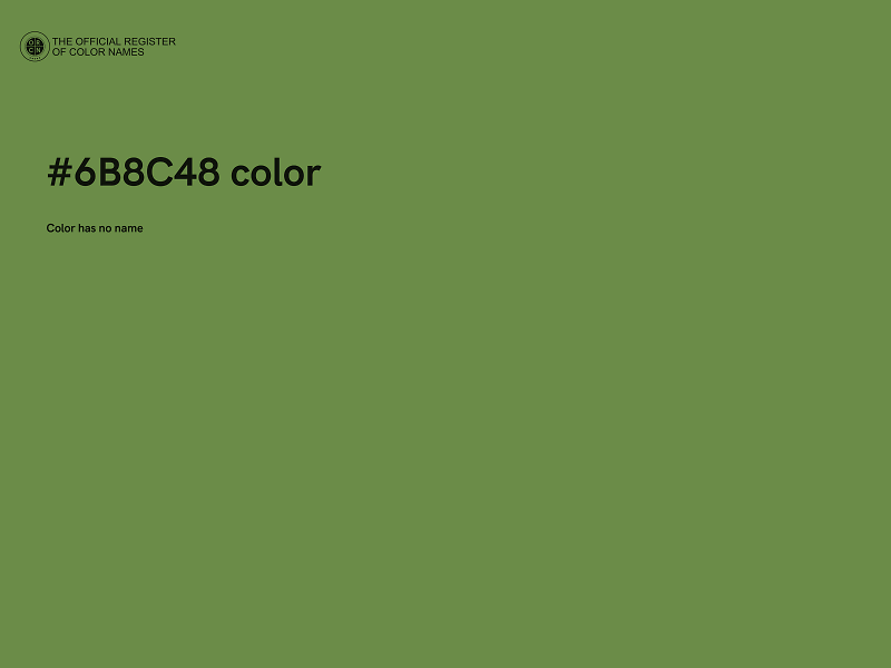 #6B8C48 color image