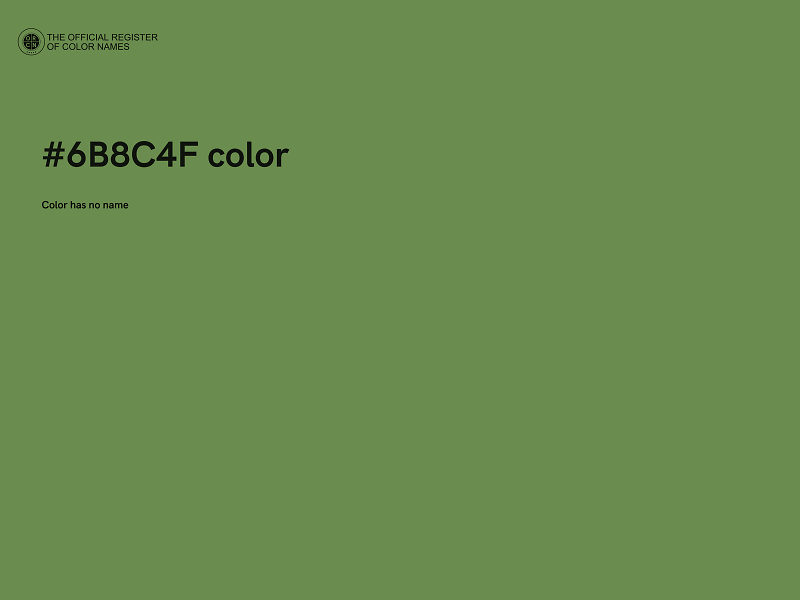 #6B8C4F color image