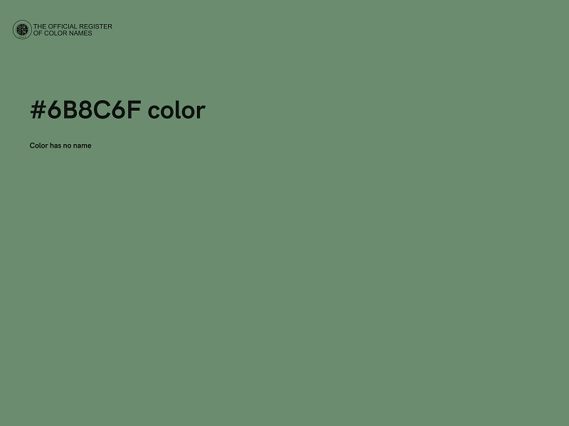 #6B8C6F color image