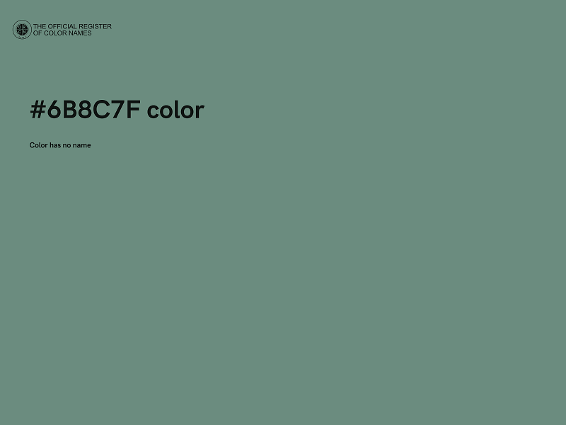 #6B8C7F color image