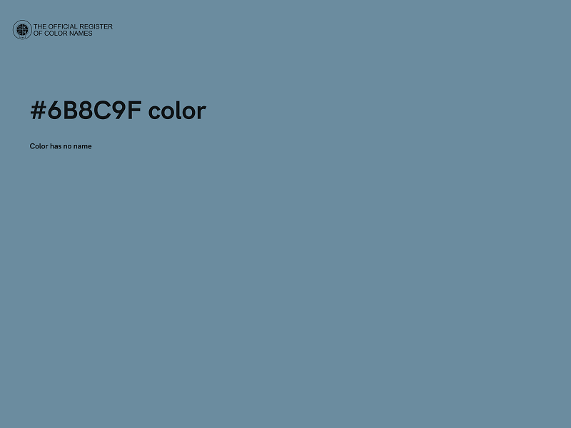 #6B8C9F color image