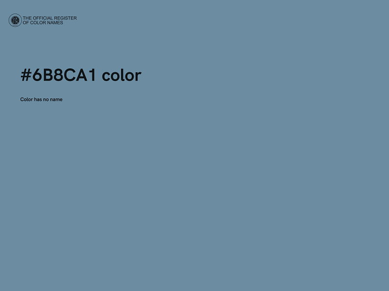 #6B8CA1 color image