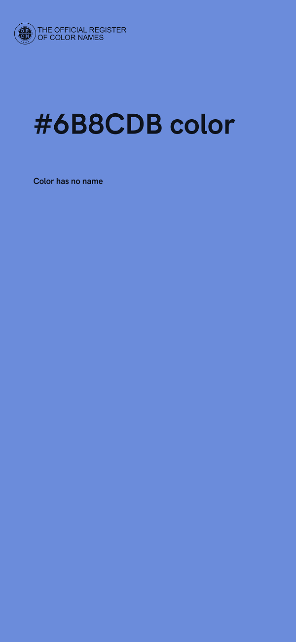 #6B8CDB color image