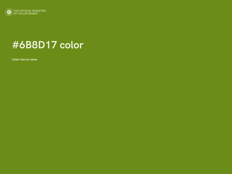 #6B8D17 color image