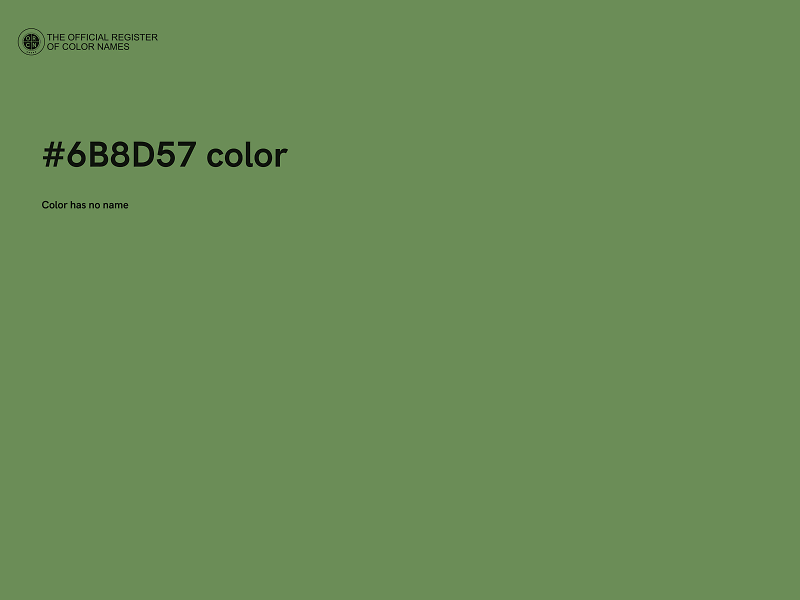 #6B8D57 color image