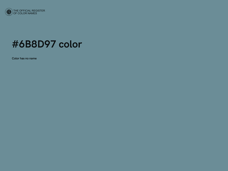 #6B8D97 color image