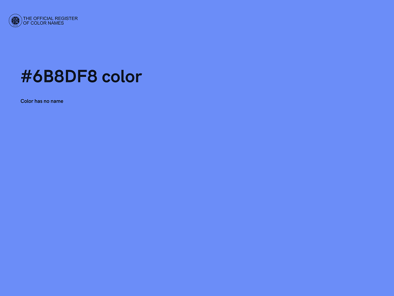 #6B8DF8 color image