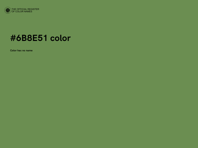 #6B8E51 color image