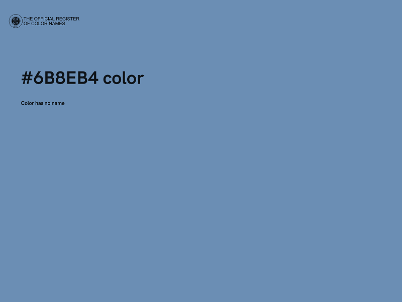 #6B8EB4 color image
