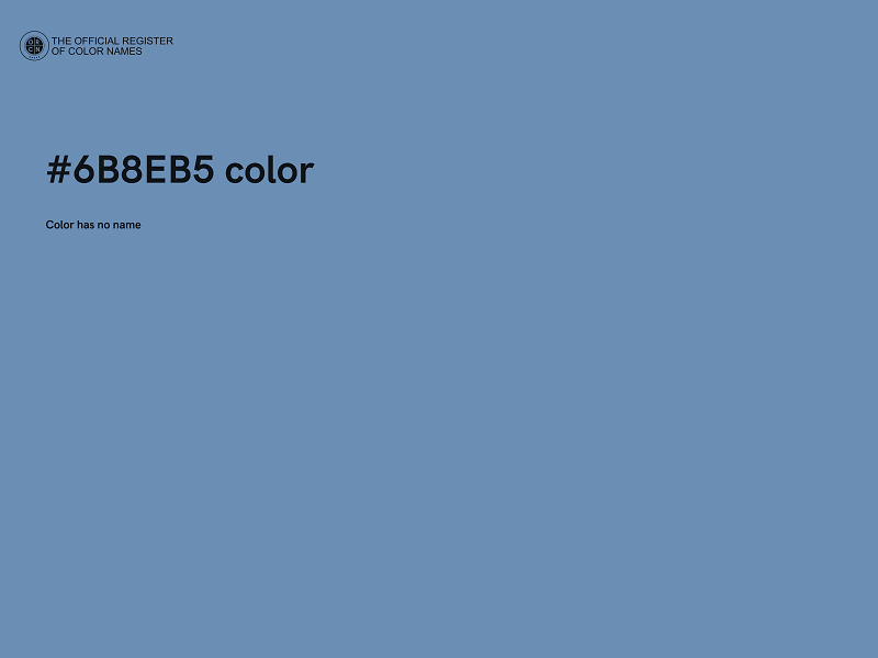 #6B8EB5 color image
