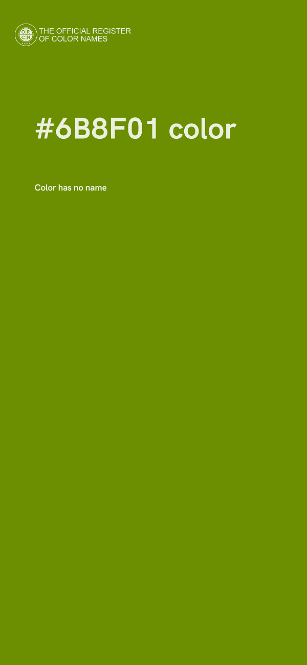 #6B8F01 color image