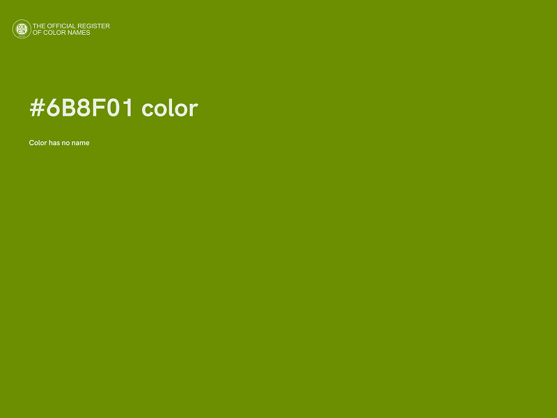 #6B8F01 color image