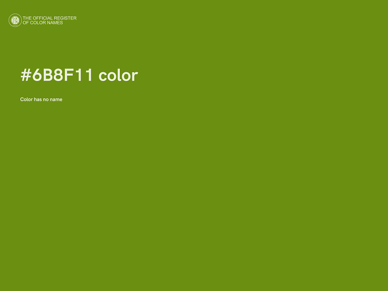 #6B8F11 color image