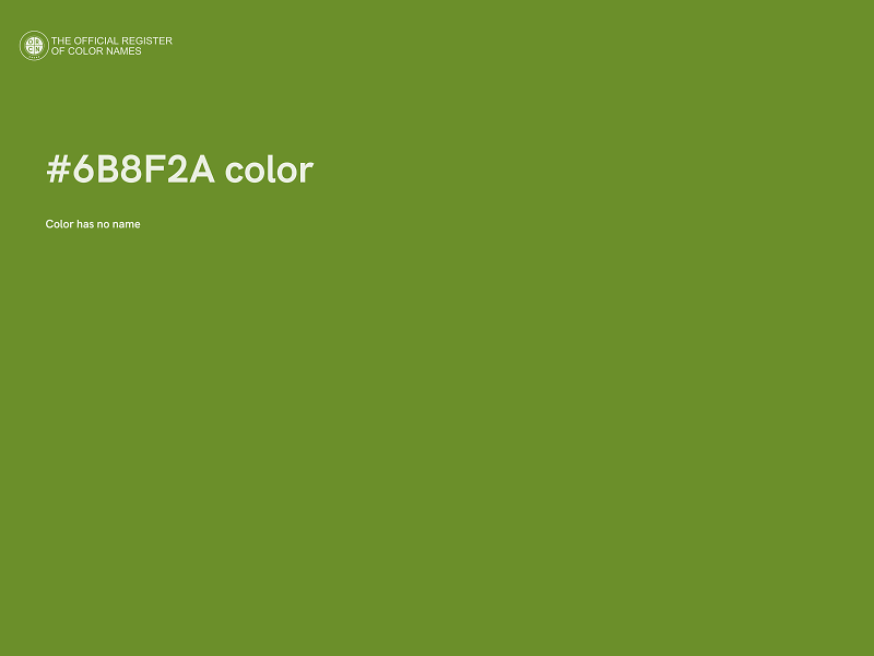 #6B8F2A color image