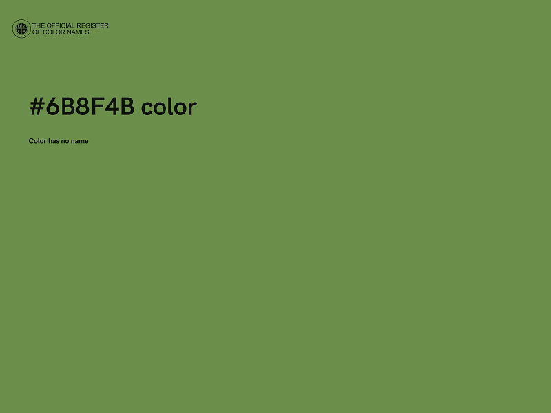 #6B8F4B color image