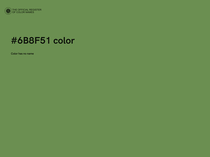 #6B8F51 color image