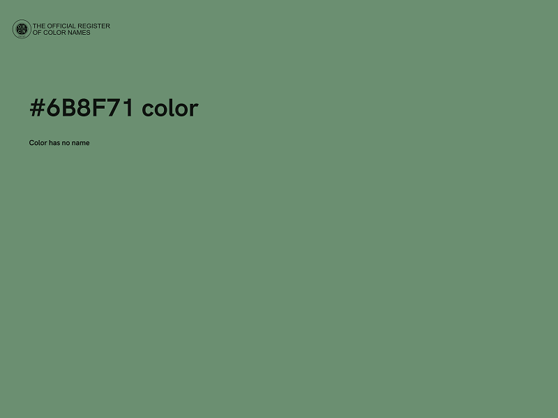 #6B8F71 color image