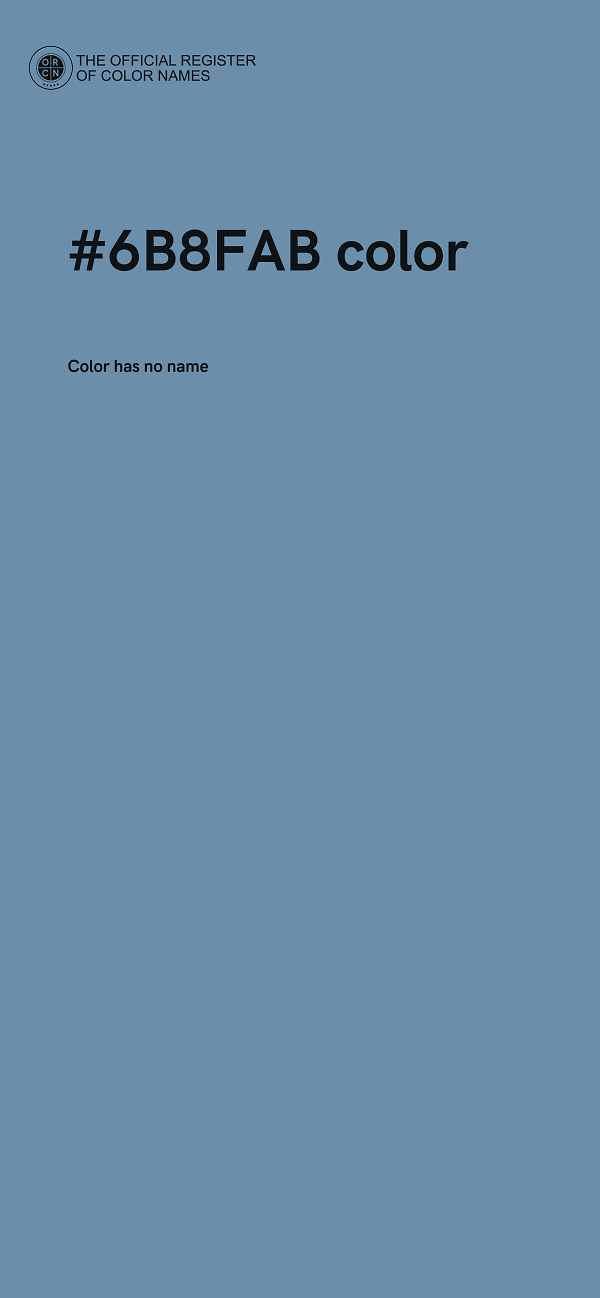 #6B8FAB color image