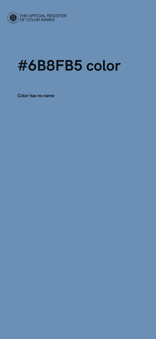 #6B8FB5 color image