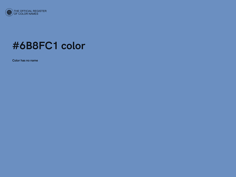 #6B8FC1 color image