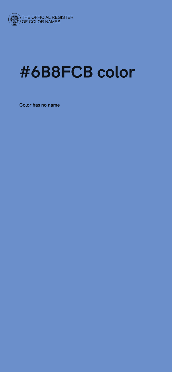 #6B8FCB color image