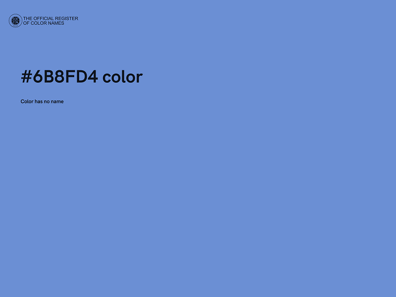 #6B8FD4 color image