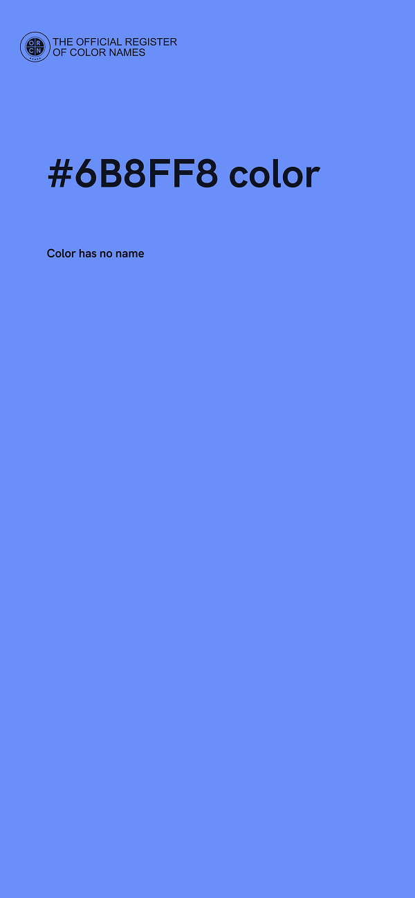 #6B8FF8 color image