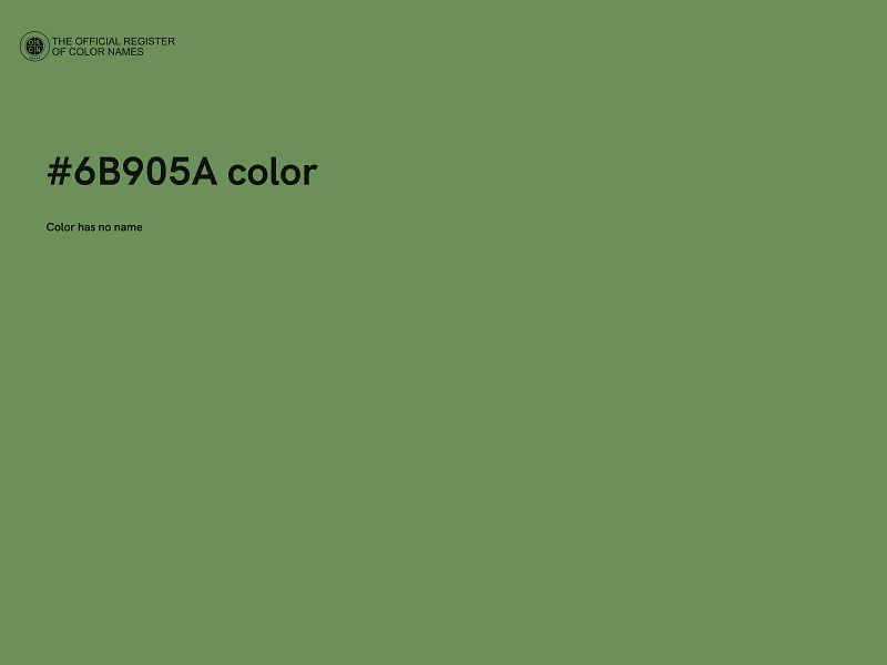 #6B905A color image