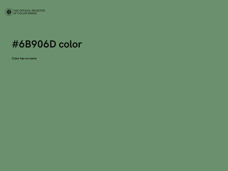 #6B906D color image