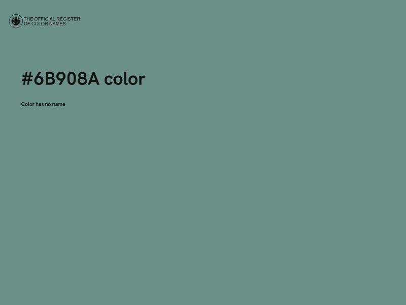#6B908A color image
